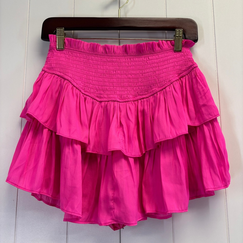 Anthropologie Mustard Seed Festival Boho Ruffle Skort Women Size S Smocked Indie